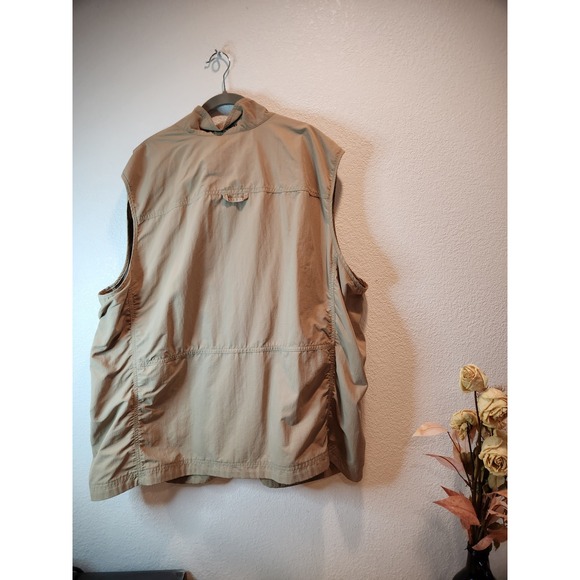 Eddie Bauer Men 2XL‎ Tan Nylon Fishing Utility Vest Multi-Pocket Outdoor
camping - Picture 2 of 9